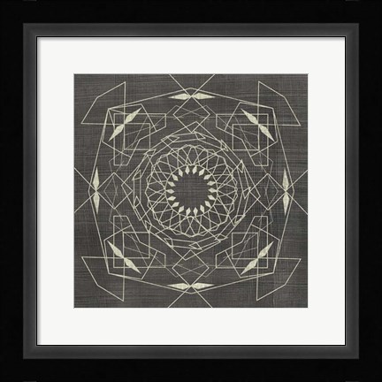 Framed Geometric Tile V Print