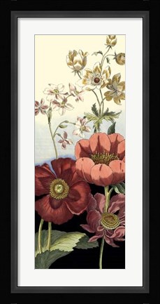 Framed Onyx Bouquet I Print