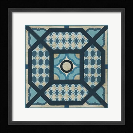 Framed Indigo Lattice VI Print