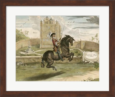 Framed English Horseman I Print