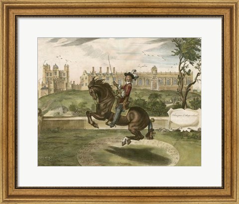 Framed English Horseman II Print