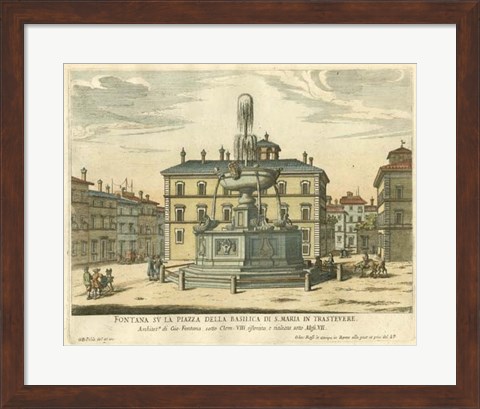 Framed Italian Fountain II Print