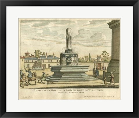 Framed Italian Fountain III Print
