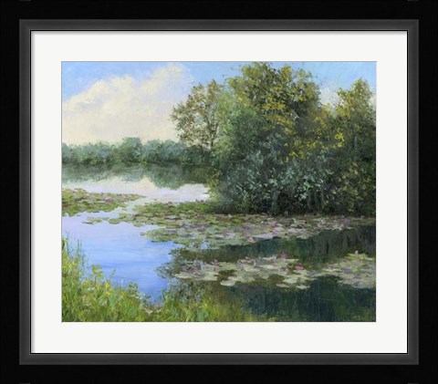 Framed Water Lily Pond Print