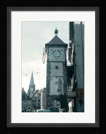 Framed Clock Tower I Print