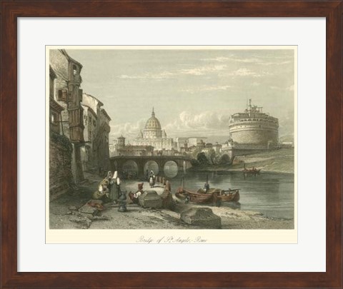 Framed Bridge of St. Angelo, Rome Print