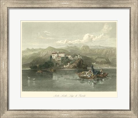 Framed Isola Lecchi, Lago di Guarda, Italy Print