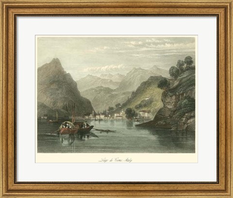 Framed Lago di Como, Italy Print