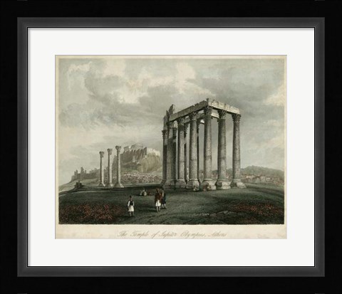 Framed Temple of Jupiter- Olympus, Athens Print