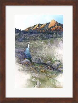 Framed Flatirons Sunrise - Boulder, Co. Print