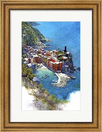 Framed Cinque Terre - Vernazza, Italy Print
