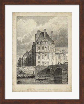 Framed Pavillon de Flore &amp; Pont Royal Print