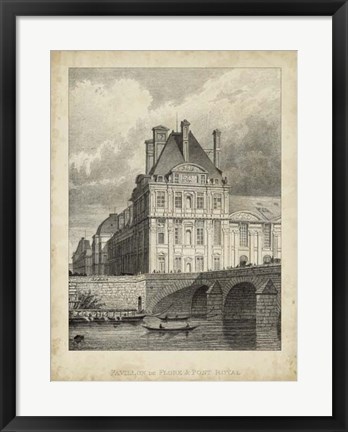 Framed Pavillon de Flore &amp; Pont Royal Print