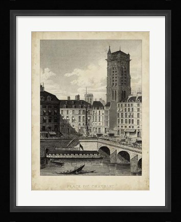 Framed Place du Chatelet Print