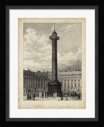 Framed Colonne de la Place Vendome Print
