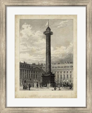 Framed Colonne de la Place Vendome Print