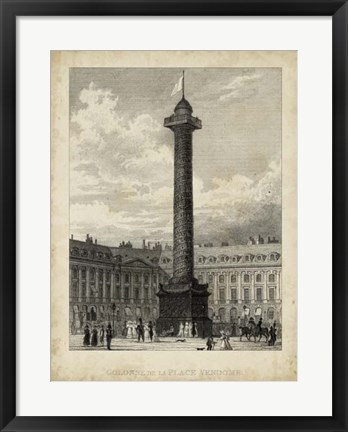 Framed Colonne de la Place Vendome Print
