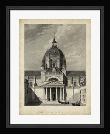 Framed Eglise de Sorbonne Print