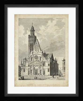 Framed Eglise de St. Etienne-Du-Mont Print