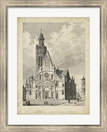 Framed Eglise de St. Etienne-Du-Mont Print
