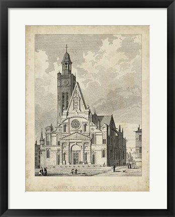 Framed Eglise de St. Etienne-Du-Mont Print