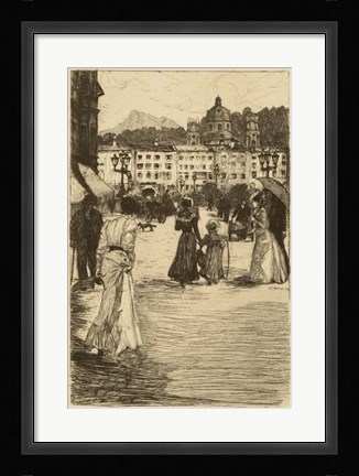 Framed Town Square Print