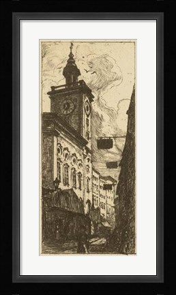 Framed Town Hall I Print