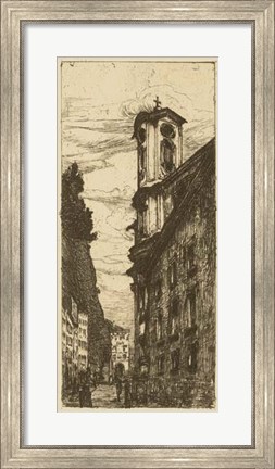 Framed Town Hall II Print