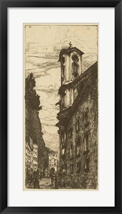 Framed Town Hall II Print