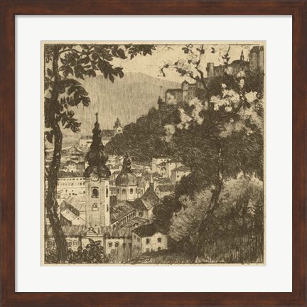Framed View of Salzburg I Print