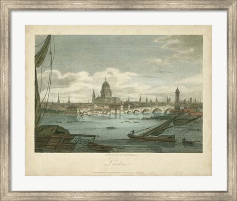 Framed View of London Print