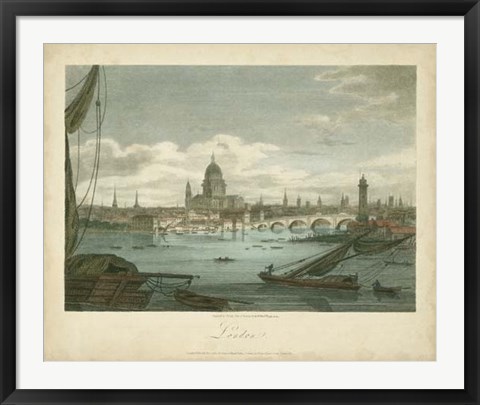 Framed View of London Print