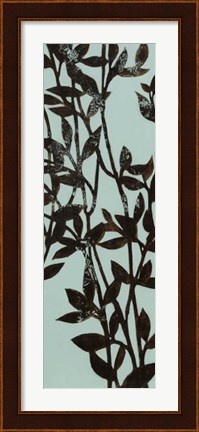 Framed Ebony Eucalyptus on Blue I Print