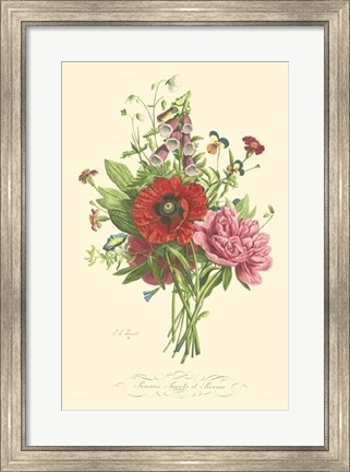Framed Plentiful Bouquet II Print