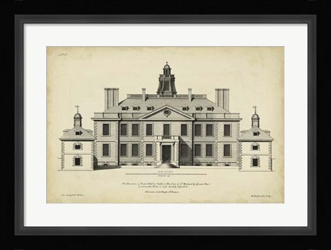 Framed Vintage Facade III Print
