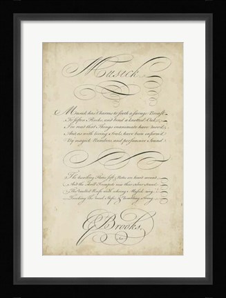 Framed Charms of Music II Print