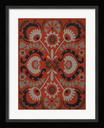 Framed Cinnabar Suzani I Print