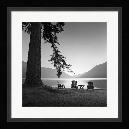 Framed Crescent Lake 1 Print