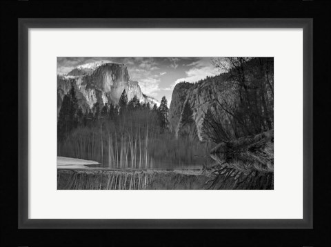 Framed Yosemite Reflection 2 BW Print