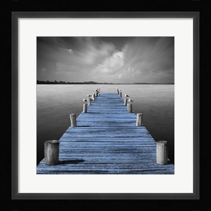 Framed Tierra Desnuda - Pop Blue Print