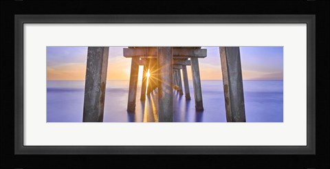 Framed Naples Pier Panoramic II Print