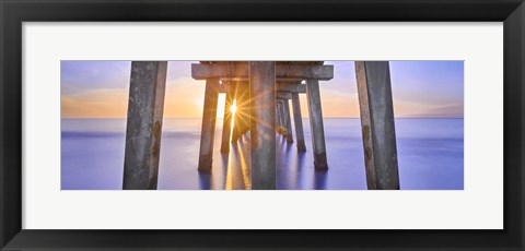 Framed Naples Pier Panoramic II Print