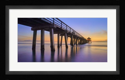Framed Naples Pier Panoramic III Print