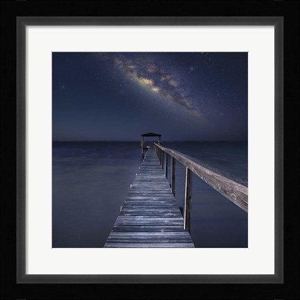 Framed Milky Way in Florida Print