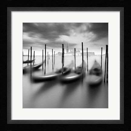 Framed 3 Gondolas 2 Print