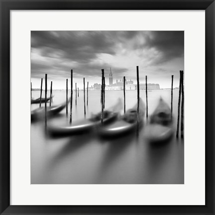 Framed 3 Gondolas 2 Print