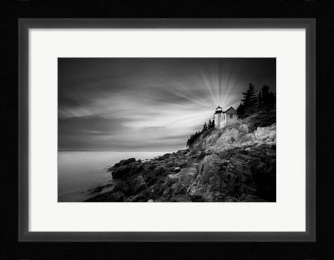 Framed Acadia 49 BN Y Color Rayos Print