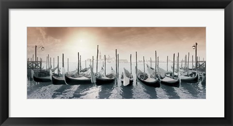 Framed Gondolas Pano Color Print