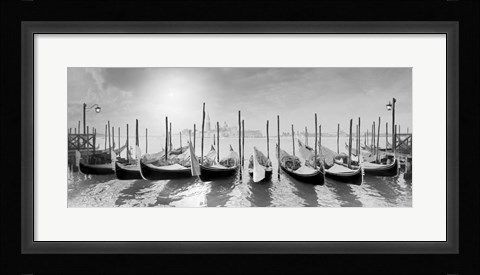 Framed Gondolas Pano Print