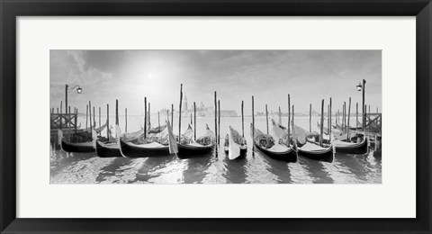Framed Gondolas Pano Print